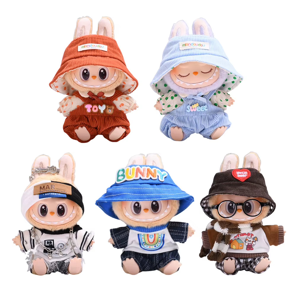 17cm Mini Doll Clothes – Outfit Accessories for Labubu V1 & V2